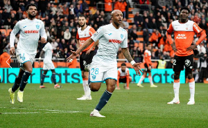 Photo of Andre Ayew celebrating after scoring a goal