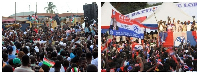 File photo of NDC, NPP during rallies