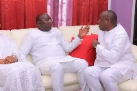 Bawumia and Kwabena Agyepong engaged in a conversation