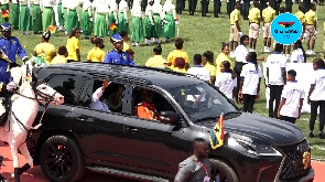 The moment President Nana Addo Dankwa Akufo-Addo arrived at the parade grounds
