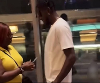 A female fan gave money to Benjamin Asare