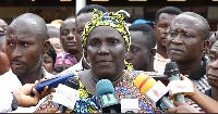 Kumasi Central Market women speaking to the media