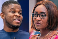 Sammy Gyamfi (L) challenges PAC Chair Abena Osei-Asare (R) over GoldBod claims