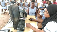 Some students in the Bono East Region participated in the exercise