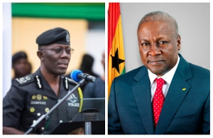 IGP, Dr. George Akuffo Dampare [L] and President John Mahama