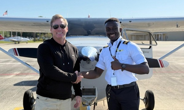 Kofi Opoku Agyei (Right) with his examiner