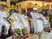 Dr. Mahamudu Bawumia seated at the right-hand side of the National Chief Imam