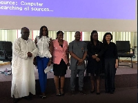 Dr Kenneth Ashigbey (L) in a photo with members of GSMA