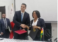 Dr Ian Borg, Maltese Minister for Foreign and European Affairs and  Shirley Ayorkor Botchwey, Minist