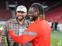 Daniel Kofi Kyereh paid a visit to his Black Stars teammates in Stuttgart