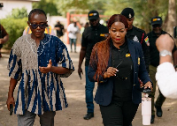 MIIF CEO Justina Nelson (R) captured during a visit to selected quarry sites