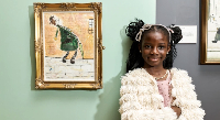 A file photo of seven year old Mia and her painting