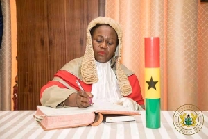 The Chief Justice Gertrude Torkornoo lead the sitting at the Supreme Court