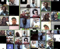 Some of the participants during the online session