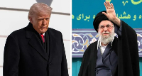 US President Donald Trump and the Iran's late Supreme Leader Ayatollah Ali Khamenei
