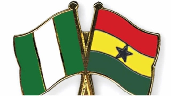 File photo of Ghana and Nigeria flags