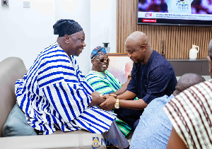 Tameklo (R) expressed gratitude to Yoo Naa Andani Yakubu Abdulai for the honour of the visit
