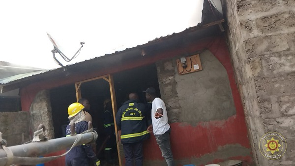 GNFS personnel managed to salvage one of the rooms from the fire