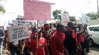 Some teachers under ATAG banner protested in Accra
