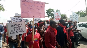File photo of teachers on strike