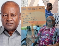 John Mahama (lefts) reacts to ex-Chief Justice joining pensioners demo againts govts DDEP