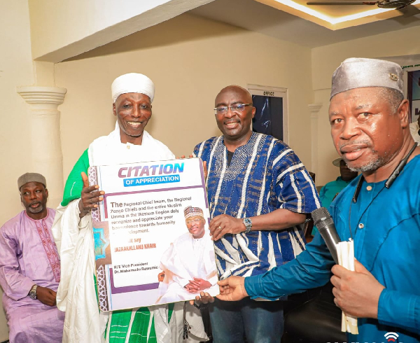 The Chiefs and Imams honoured Dr Bawumia with a citation