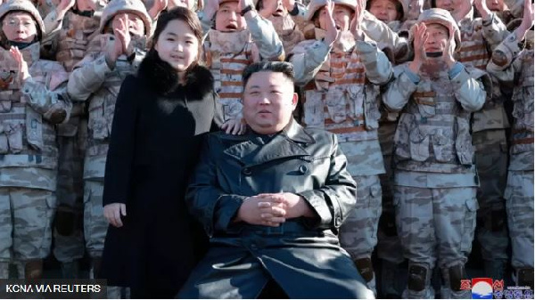 Kim Jong-un and im daughter