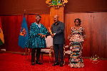 Dr Gabriel Kwamigah-Atokple with President Mahama on the day he was sworn into office