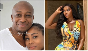 A picture collage of Nana Akua Addo with her husband (L) and side chick Esi Boss (R) A picture collage of Nana Akua Addo with her husband (L) and side chick Esi Boss (R)