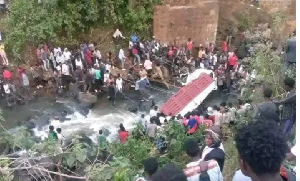 A photo shared on social media shows an accident that left 71 people dead