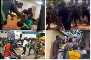 Scenes from recent clashes between officers of Ghana's security services