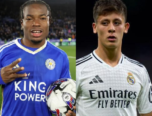 Leicester City winger Fatawu Issahaku and Real Madrid midfielder Arda Guler