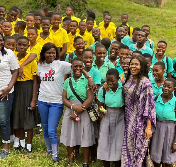 Joycelyn Tetteh paid a visit to some BECE candidates in her constituency