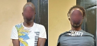 The suspects Derrick Kwabena and Daniel Ofori