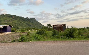 A portions of the land at the Krobo Mountains