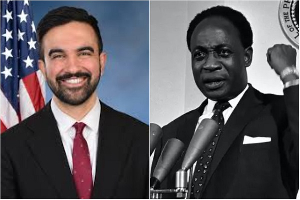 Zohran Mamdani (L), named as favourite to become New York mayor, was named after Kwame Nkrumah