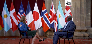 Astronaut Christina Koch speaks with Africanews journalist Michael Oduor in Oviedo