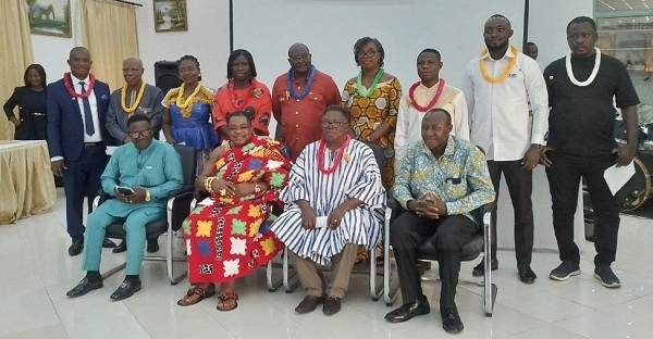 Urologist Consultant at the Tamale Teaching Hospital, Dr. Akisbadek Afoko (seated right)