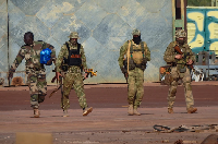 Four Russian mercenaries, in northern Mali