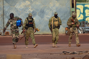 Four Russian mercenaries, in northern Mali