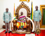 Management of Garden City University with Asantehene, Otumfuo Osei Tutu II