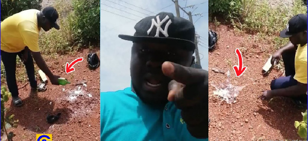 Nana Poku was captured in a video invoking curses on his girlfriend