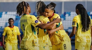 A picture of the Black Queens players celebrating
