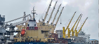 The Eaubonne bulk carrier ship docks in the port of Mombasa, Kenya Saturday, Nov. 26, 2022