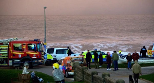 Search and rescue operation off the east Yorkshire coast on Friday