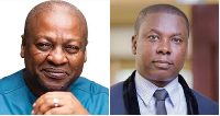 A photo collage of President John Dramani Mahama and Dr. Gideon Boako