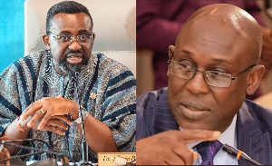 Dr Asiama (L) has urged Kofi Bentil (R) to stop making wild allegations and engage with BoG