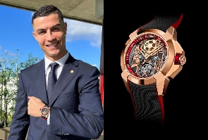 C. Ronaldo and his high-end watch