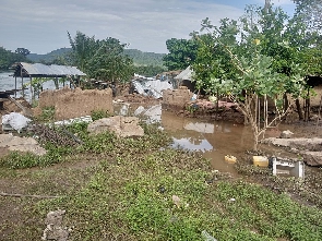 Residents have been displaced after the Akosombo dam spillage