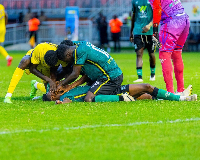 Kofi Agbesimah collapsed after a collision